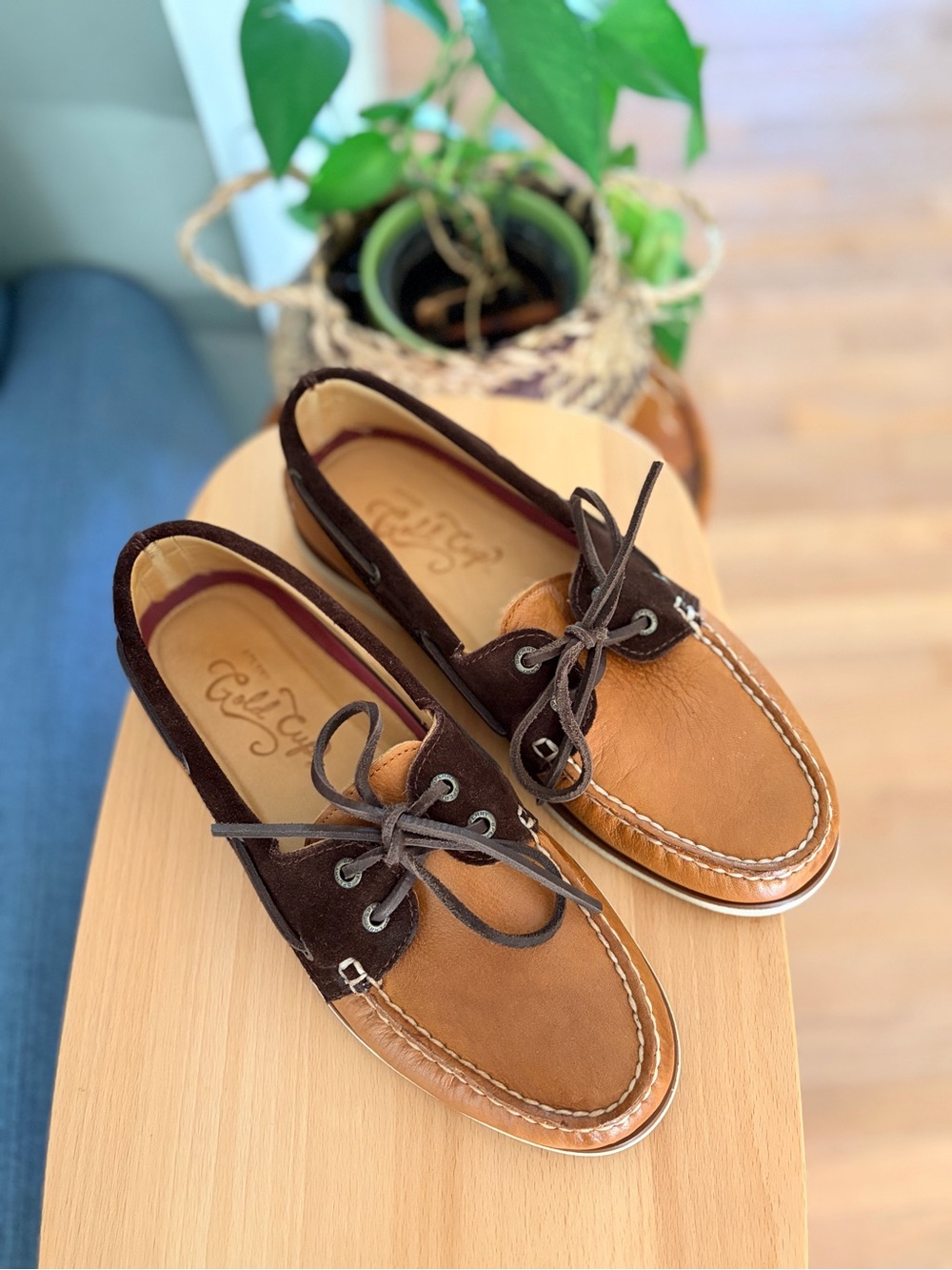 Sperry Gold Cup Authentic Original 2-Eye Boat Shoe sz 8 Brown Leather Boat Shoes